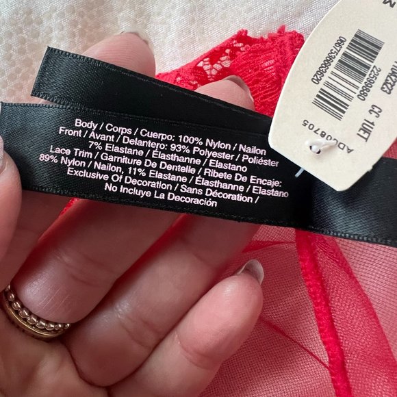 Victoria’s Secret cheeky red sequin sheer underwear panties size medium nwt - Picture 5 of 7